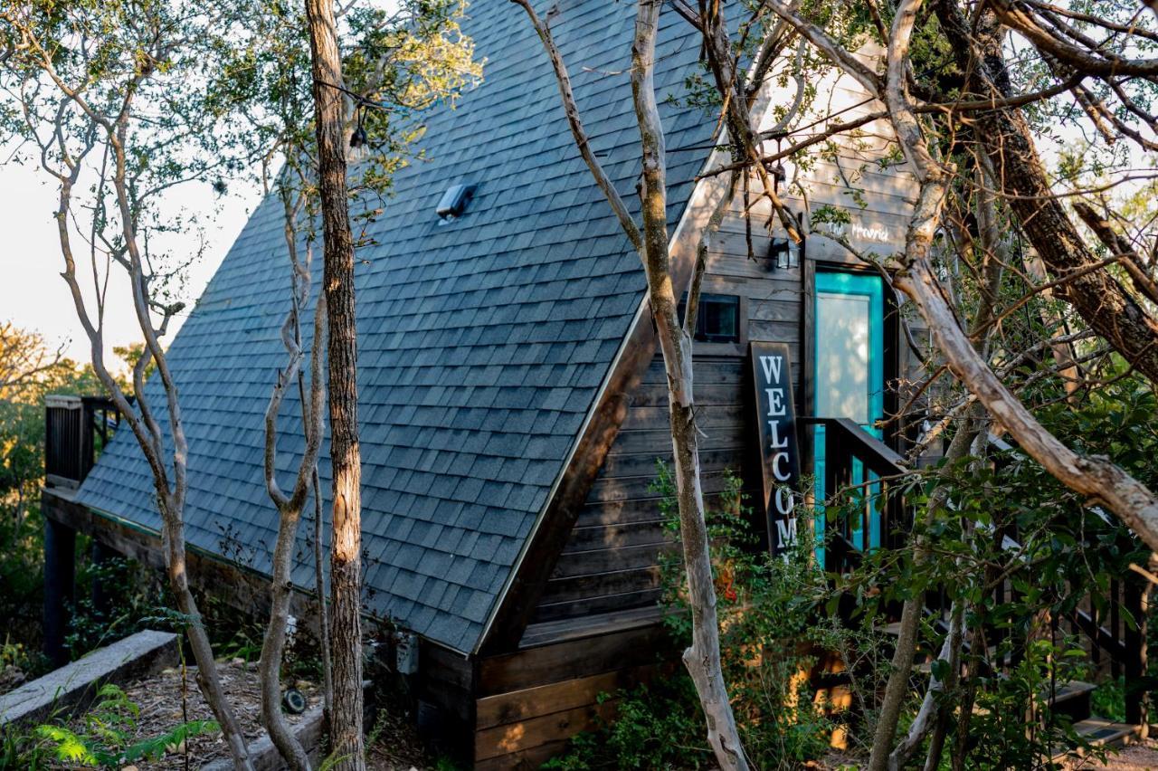 The Maverick: A-Frame W/ Hammock And Tree Top View New Braunfels Exterior photo