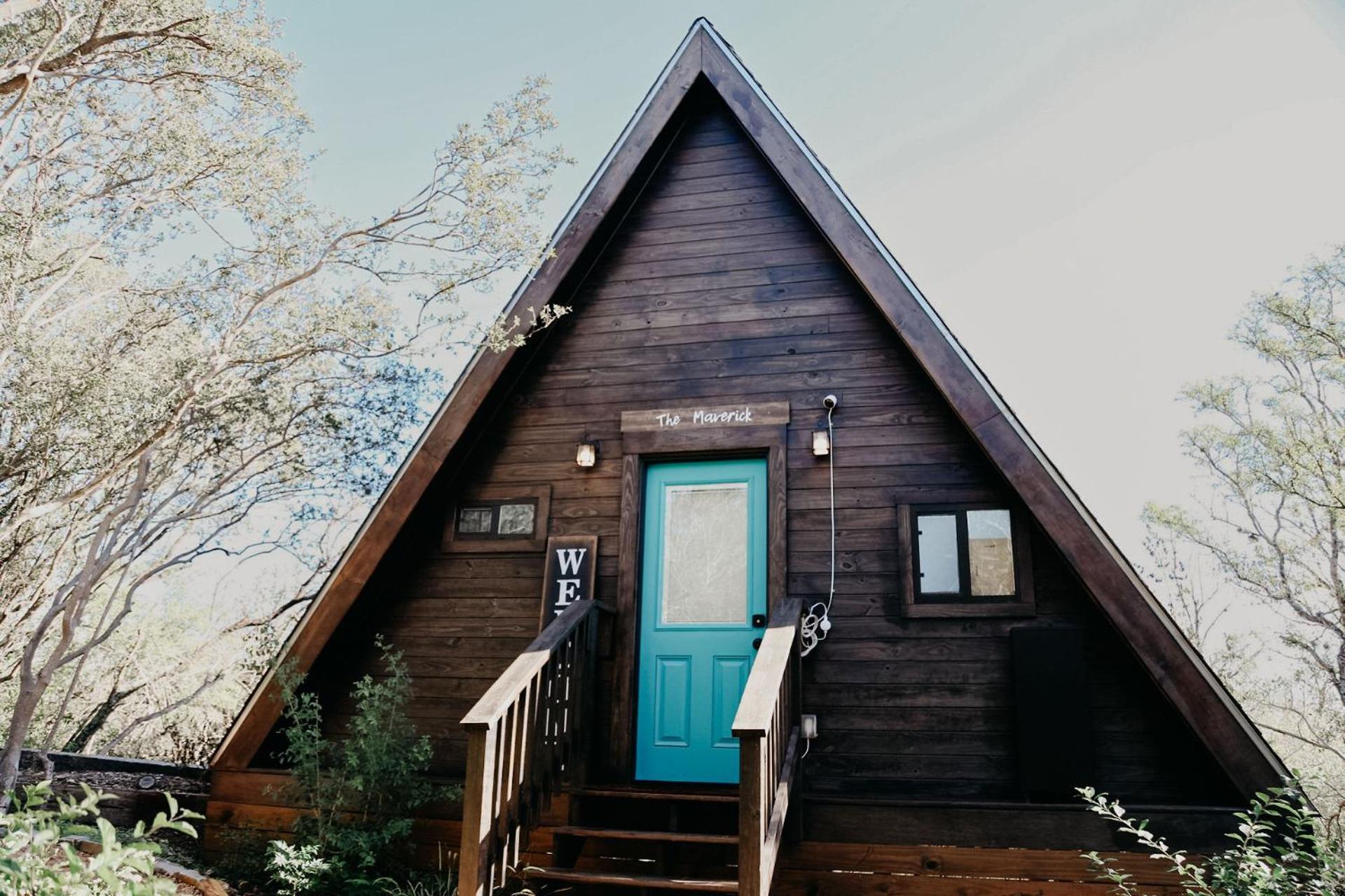 The Maverick: A-Frame W/ Hammock And Tree Top View New Braunfels Exterior photo