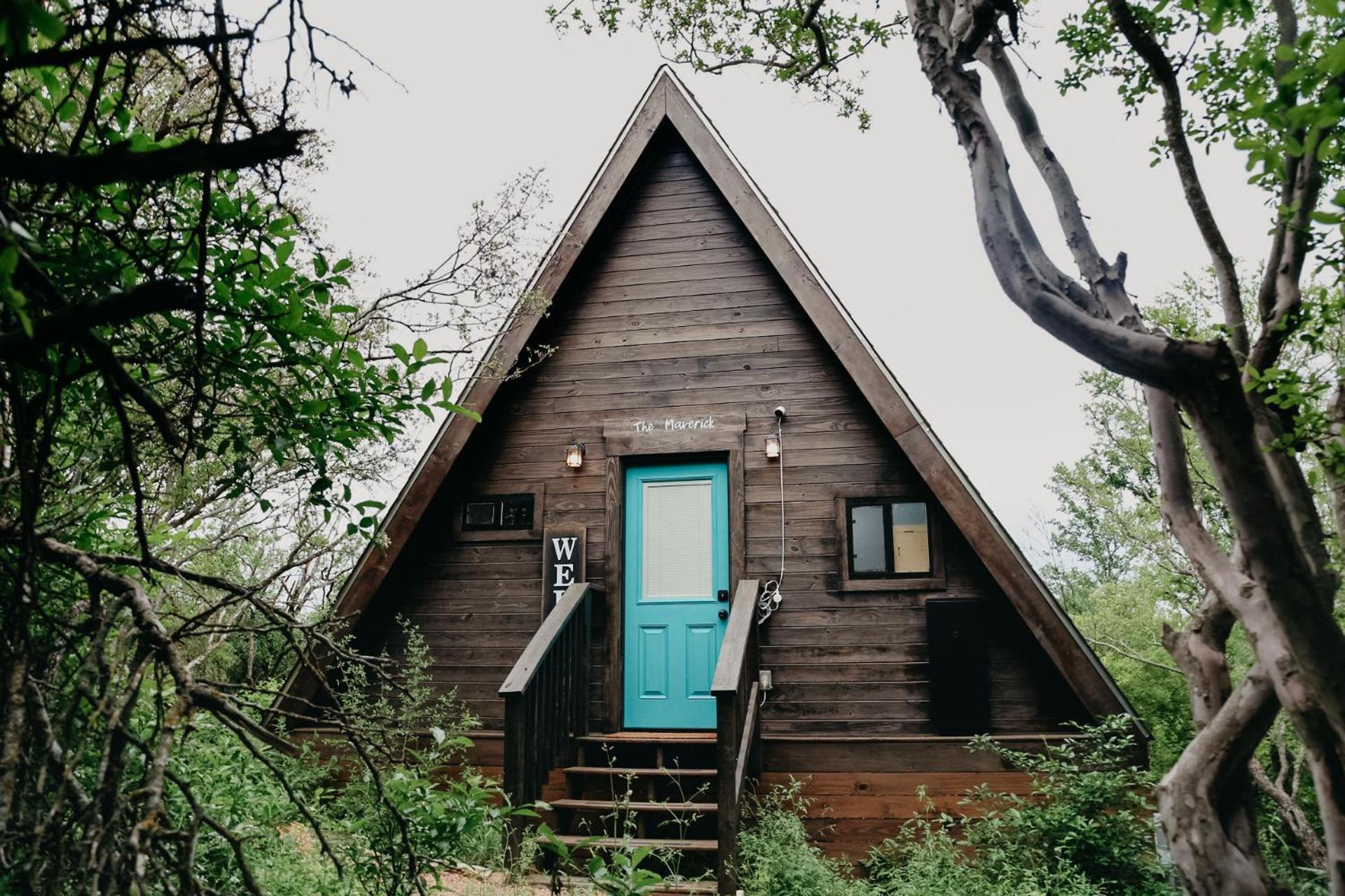 The Maverick: A-Frame W/ Hammock And Tree Top View New Braunfels Exterior photo