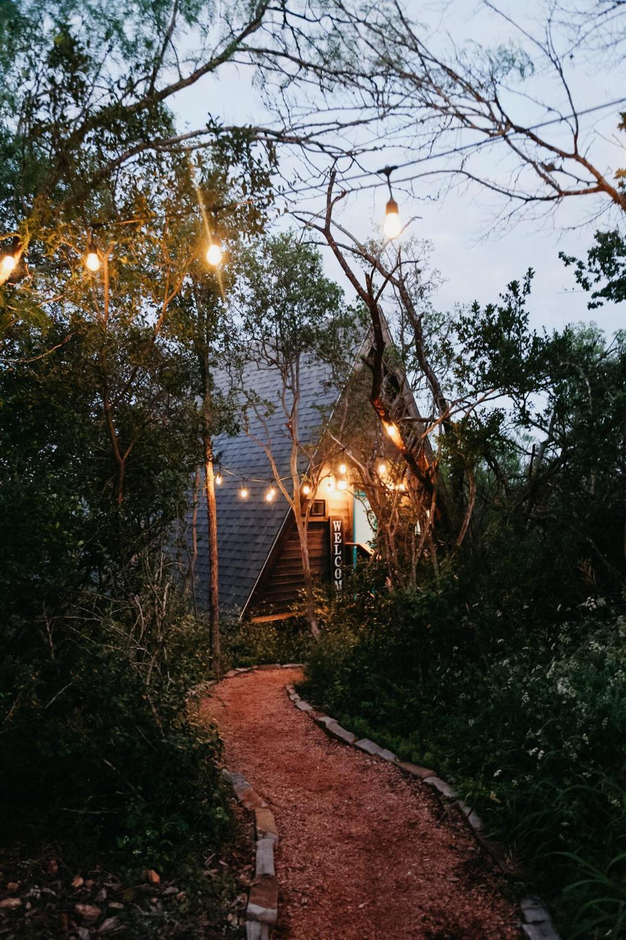 The Maverick: A-Frame W/ Hammock And Tree Top View New Braunfels Exterior photo